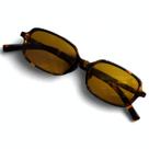 Óculos de Sol Feminino Retrô Quadrado Preto Marrom Onça