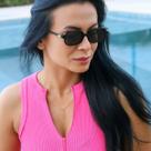 Óculos de Sol Feminino Retrô Quadrado Preto Marrom Onça