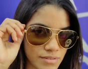 Óculos de sol feminino super luxo
