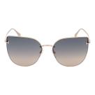 Óculos de Sol Feminino Tom Ford 652 Metal Gatinho