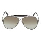 Óculos de Sol Feminino Tom Ford 818 Metal Redondo
