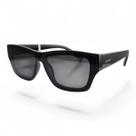 Óculos de Sol Feminino Triton TRI3610C1 Preto Brilhante Retangular com Proteção UV