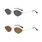 Óculos De Sol Femininos Com Armação De Metal UV400 Para Caminhada, Hexágono, Punk, Armação Pequena, Óculos De Sol Femininos Com Armação De Metal UV400 Para Caminhada, Hexágono, Punk, Armação Pequena,