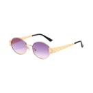 Óculos De Sol Femininos De Luxo Com Design Floral Em Metal Oval UV400 Marca Designer Arc De Triomphe