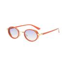 Óculos De Sol Femininos Multicoloridos UV400 Para Caminhada, Armação De Metal Pequena, Oval,