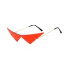 Óculos De Sol Femininos Oversized Cat Eye Sem Aro UV400 Com Lente Única E Design Triangular Moderno Óculos De Sol Femininos Oversized Cat Eye Sem Aro UV400 Com Lente Única E Design Triangular Moderno