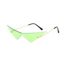 Óculos De Sol Femininos Oversized Cat Eye Sem Aro UV400 Com Lente Única E Design Triangular Moderno