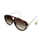 Óculos De Sol Femininos Oversized Estilo Piloto Com Ponte Dupla E Lentes Gradientes Design Luxuoso