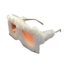 Óculos De Sol Femininos Oversized Quadrados Com Lentes Gradientes E Armação Peluda, Moda Retrô Para