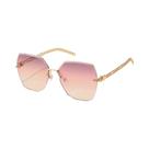 Óculos De Sol Femininos Oversized Sem Armação Quadrados UV400 Com Corrente, Designer De Luxo, Moda