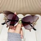 Óculos De Sol Femininos Oversized Vintage Y2K Com Design De Borboleta Em Diamante Sem Armação Óculos De Sol Femininos Oversized Vintage Y2K Com Design De Borboleta Em Diamante Sem Armação