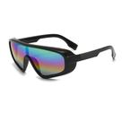 Óculos De Sol Femininos Retrô Coloridos Com Lente Única E Armação Grande Para Ciclismo