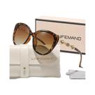 Óculos De Sol Femininos UV400 Estilo Gatinho Com Flores E Diamantes, Presente Trendy Para Festas E