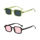 Óculos De Sol Femininos Vintage Esportivos Com Gradiente UV400 Para Caminhada, Pequenos Quadrados