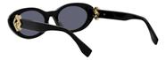 Óculos De Sol Fendi Acetato Preto, Lentes Azuis Oceano