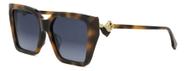 Óculos De Sol Fendi Acetato Tartaruga, Lentes Azul Degradê Oceano