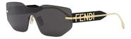 Óculos De Sol Fendi Metal Preto, Lentes Cinza - Fe40066u Espelho