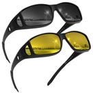 Óculos de sol Fit Over Glasses MEETSUN Z1 polarizados UV400, pacote com 2 Óculos de sol Fit Over Glasses MEETSUN Z1 polarizados UV400, pacote com 2