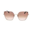 Óculos de Sol Furla SFU690 Feminino Gatinho Metal Dourado
