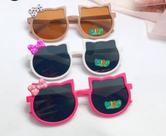 Óculos de Sol Gatinho com Laço Menina Formato armação Gato Flexível Plástico Proteção UV400 Óculo meninas Óculos de Sol Gatinho com Laço Menina Formato armação Gato Flexível Plástico Proteção UV400 Óculo meninas