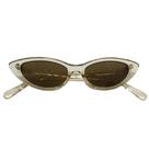 Óculos de sol Gatinho Nude Transparente lente Marrom UV