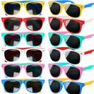 Óculos de sol GINMIC Kids Party Favors, pacote com 12 unidades, estilo neon dos anos 80