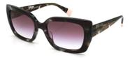 Óculos De Sol Grazi Gz 4060 L731 55 19 140 Retangular Marrom-escuro Tartaruga Rosa Degradê