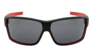 Óculos de Sol HB Big Vert 9010980100 /65 Preto Fosco com Vermelho
