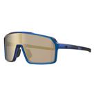 Óculos De Sol Hb Grinder Metallic Blue Gold Chrome