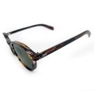 Óculos de sol HD Round Armap com armação e hastes animal print e lentes com proteção UV