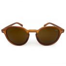 Óculos de sol HD Round Caramelo armação hastes caramelo transparente lentes proteção UV