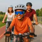 Óculos de sol infantil esportivo-ciclismo-corrida uv bicolor