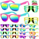 Óculos de sol infantis GIFTINBOX, pacote com 16, neon, para lembrancinhas de festa de 3 a 8 anos