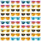 Óculos de sol infantis Hldgras, pacote com 36, cores neon UV400
