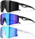 Óculos de sol infantis SQOQS Youth Baseball Softball UV400, pacote com 3