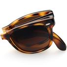 Óculos de sol Joopin Leopard quadrados dobráveis marrons polarizados