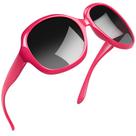 Óculos de sol Joopin Oversized polarizados rosa vermelha para mulheres Óculos de sol Joopin Oversized polarizados rosa vermelha para mulheres