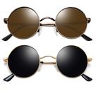 Óculos de sol Joopin Round Small Circle Gold Black Polarized UV