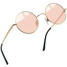 Óculos de sol Joopin Small Round Hippie Circle Pink para mulheres