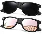 Óculos de sol Joopin Square Polarized UV400 Protection Preto/Rosa Óculos de sol Joopin Square Polarized UV400 Protection Preto/Rosa