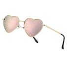 Óculos de sol JOVAKIT Polarized Heart para mulheres com espelho dourado/rosa Óculos de sol JOVAKIT Polarized Heart para mulheres com espelho dourado/rosa