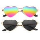 Óculos de sol JOVAKIT Polarized Heart para mulheres com moldura dourada