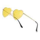 Óculos de sol JOVAKIT Polarized Heart para mulheres dourado/amarelo Óculos de sol JOVAKIT Polarized Heart para mulheres dourado/amarelo