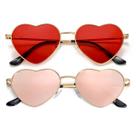 Óculos de sol JOVAKIT Polarized Heart para mulheres dourado/vermelho + ouro/rosa