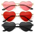 Óculos de sol JOVAKIT Polarized Heart para mulheres dourado/vermelho + preto/cinza + ouro/rosa