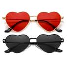 Óculos de sol JOVAKIT Polarized Heart para mulheres dourado/vermelho + preto/cinza