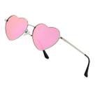 Óculos de sol JOVAKIT Polarized Heart para mulheres prateado/rosa e roxo