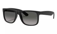 Óculos De Sol Justin 4165 Preto Fosco Lente Degradê Importado Da Italia