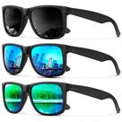 Óculos de sol KALIYADI Polarized UV400 Protection, pacote com 3 Óculos de sol KALIYADI Polarized UV400 Protection, pacote com 3