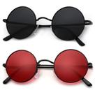 Óculos de sol KALIYADI redondos polarizados em metal retrô UV47mm (pacote com 2)